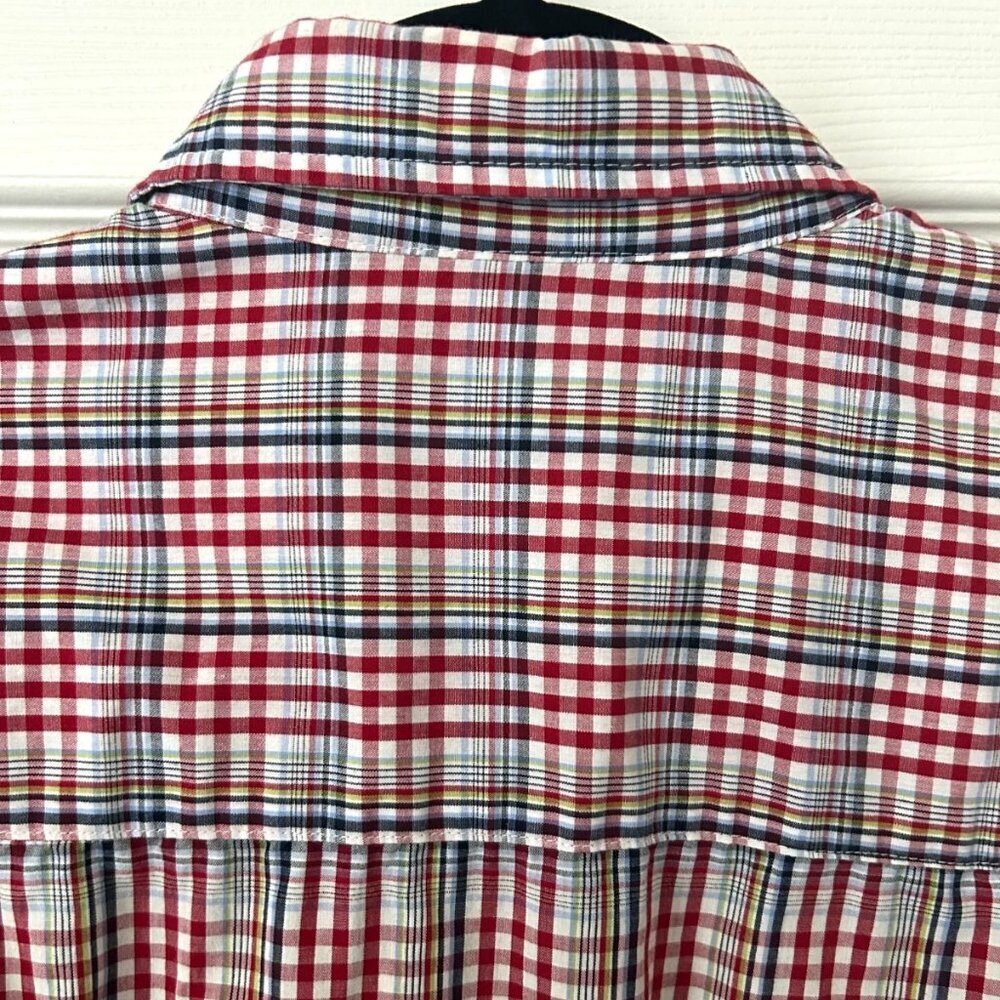 Haggar Stretch Check Dress Shirt Size Small Long Sleeve Button Down Mens - Picture 5 of 6